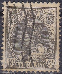 Holanda 1898-1924 Scott 067 Sello Reina Wihelmina usado 10c Netherland 